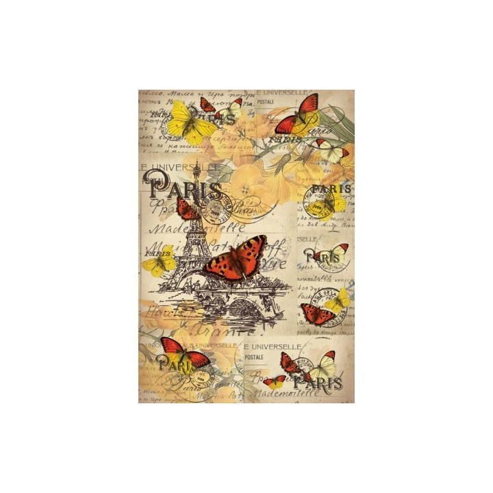 Papel de arroz mariposas en paris